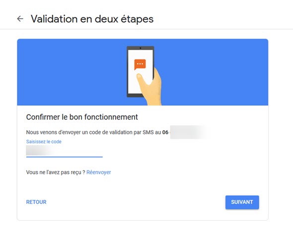 Validation en deux étapes 